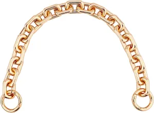 CHGCRAFT 14.2inches Purse Chain Strap Iron Flat Chain Strap Handbag Chains Accessories Purse Clutches Handles with Lobster Claw Clasps for Purse Handle Replacement Golden