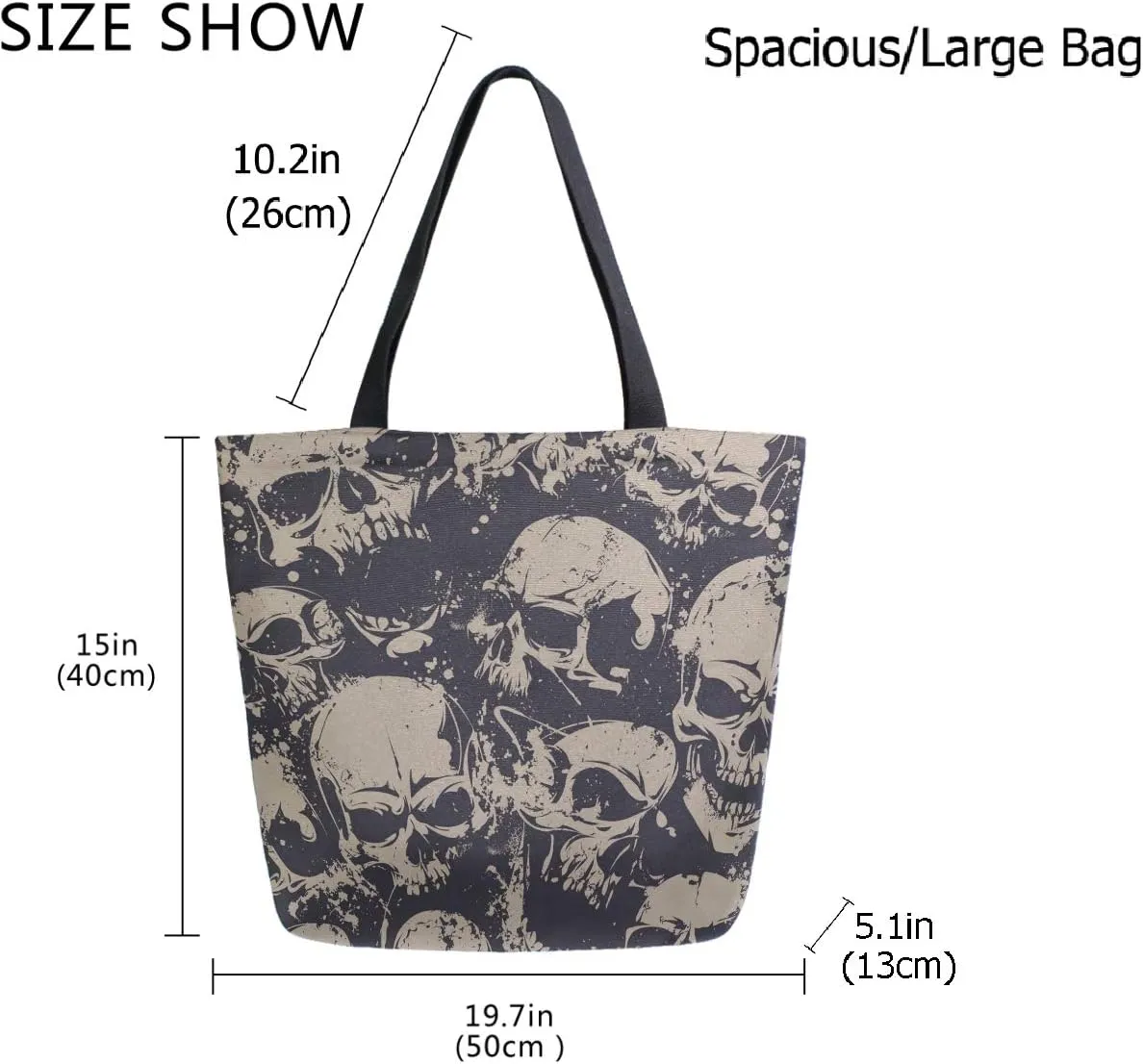 Chic Fashion Floral Pattern Extra Large Shoulder Tote Bag for Beach Travel Weekender Gym Grocery Shopping
