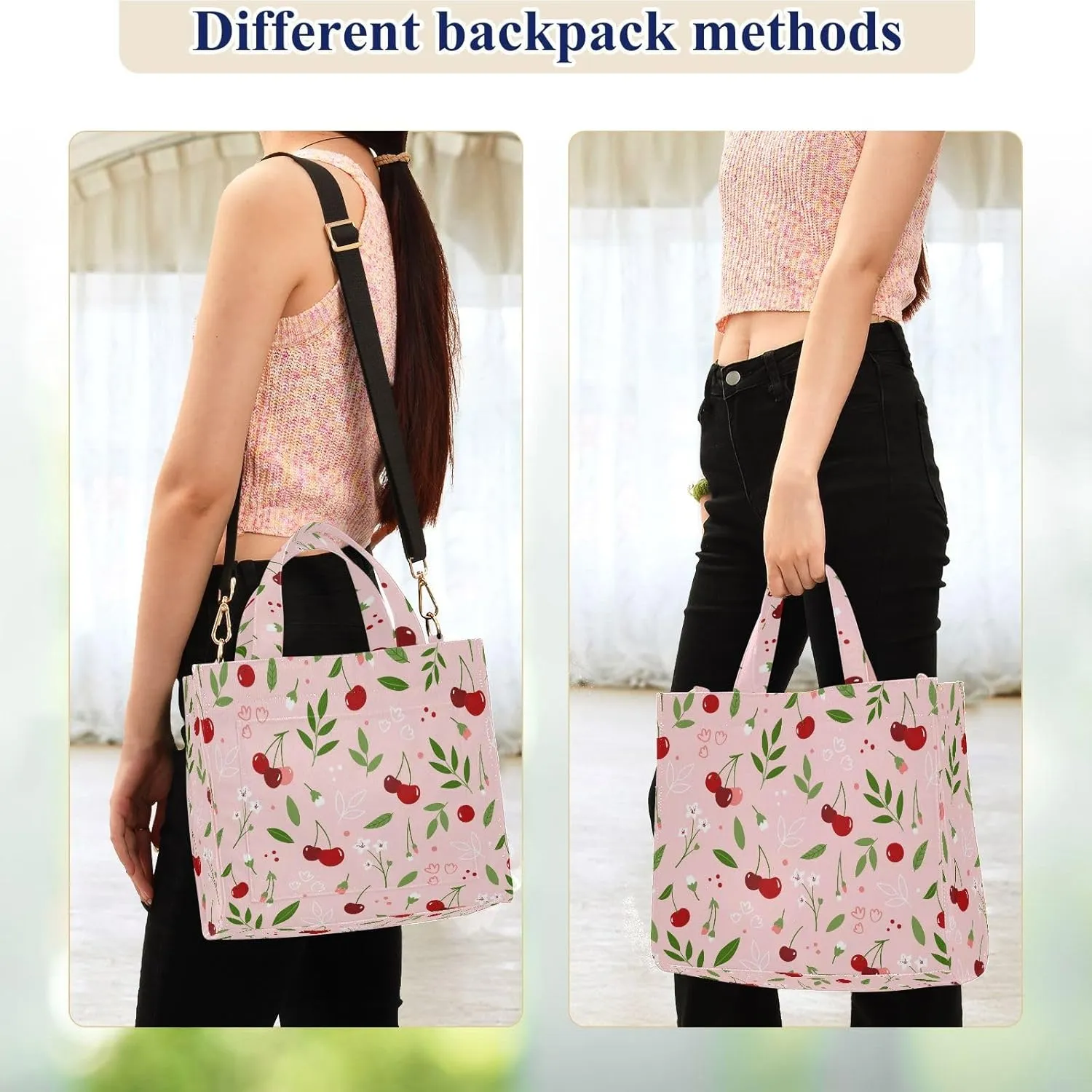 Chic Floral Pattern Corduroy Satchel Tote Shoulder Bag for Women Weekender Travel Beach Shopping Gym