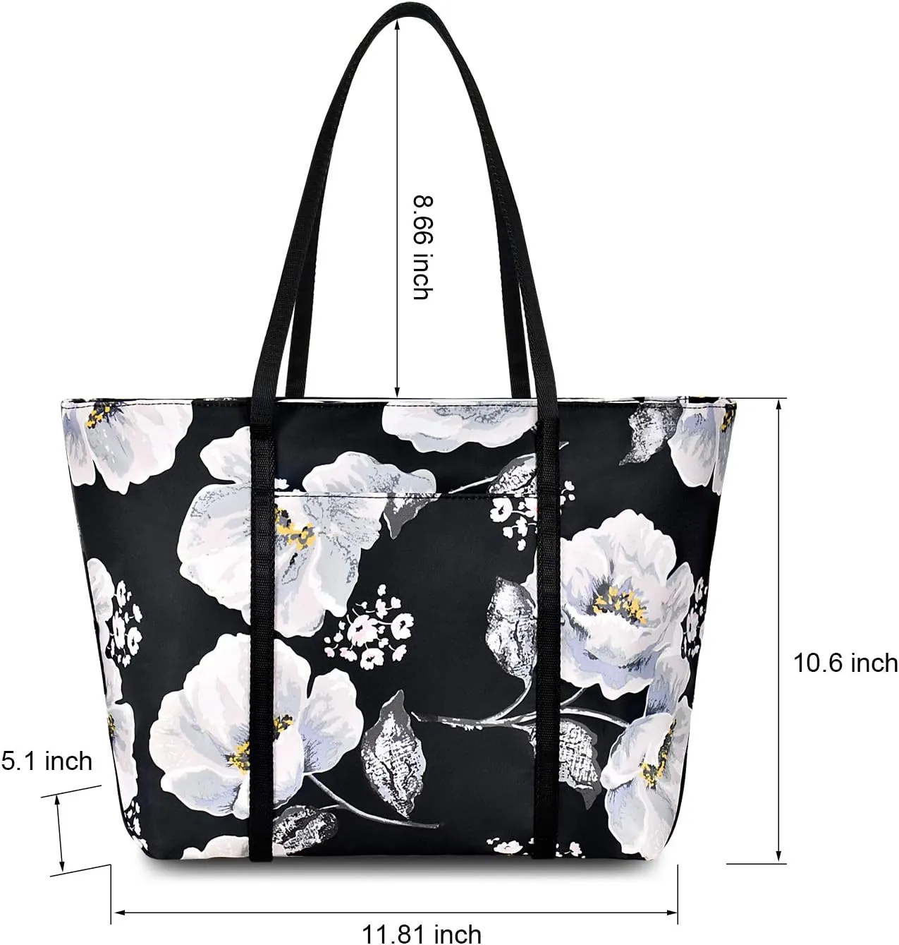 Chrysansmile Large Tote Bag for Women Work Nylon Shoulder Bags Waterproof Beach Bag Flower Womens Purses and Handbags