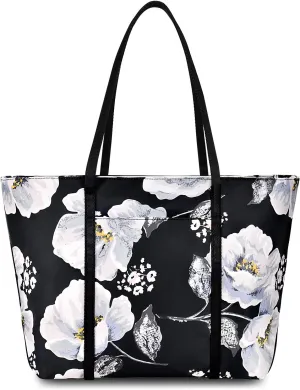 Chrysansmile Large Tote Bag for Women Work Nylon Shoulder Bags Waterproof Beach Bag Flower Womens Purses and Handbags