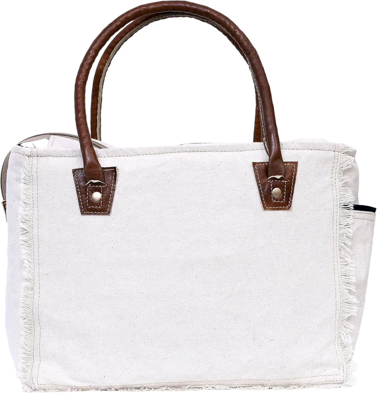 CLA Bags Sel De Mer Upcycled Canvas & Cowhide Tote
