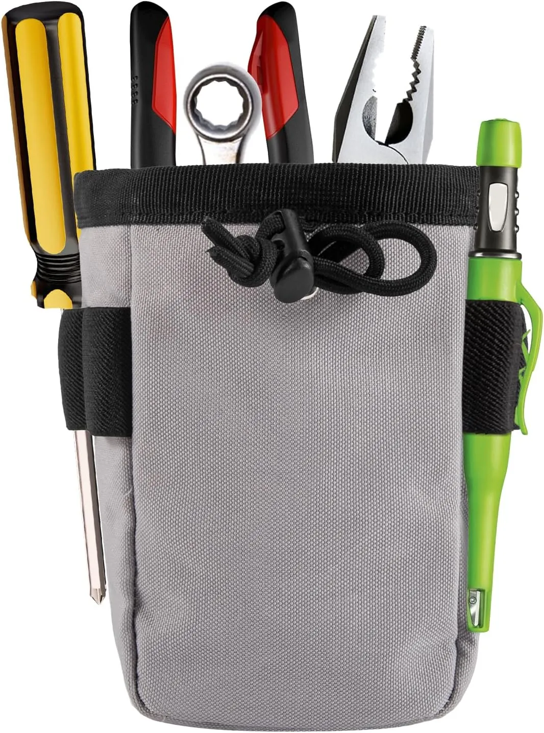 Clip-On Tool Belt Bag for Tools,Belt Pouch with Clip for Tools, Tool Pouch, Electrician Tool Pouch, Screws, and Nails,Tape Measure, Hammer- Great for an Electrician, Carpenter, Handy Man and Plumber