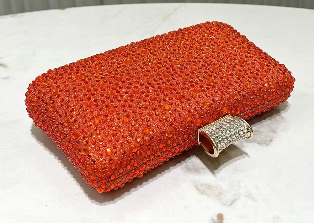 Clutch Purse Evening Bags Women 2025 Rhinestone Glitter Handbag Double Sided Diamond Chain Purse for Wedding Party