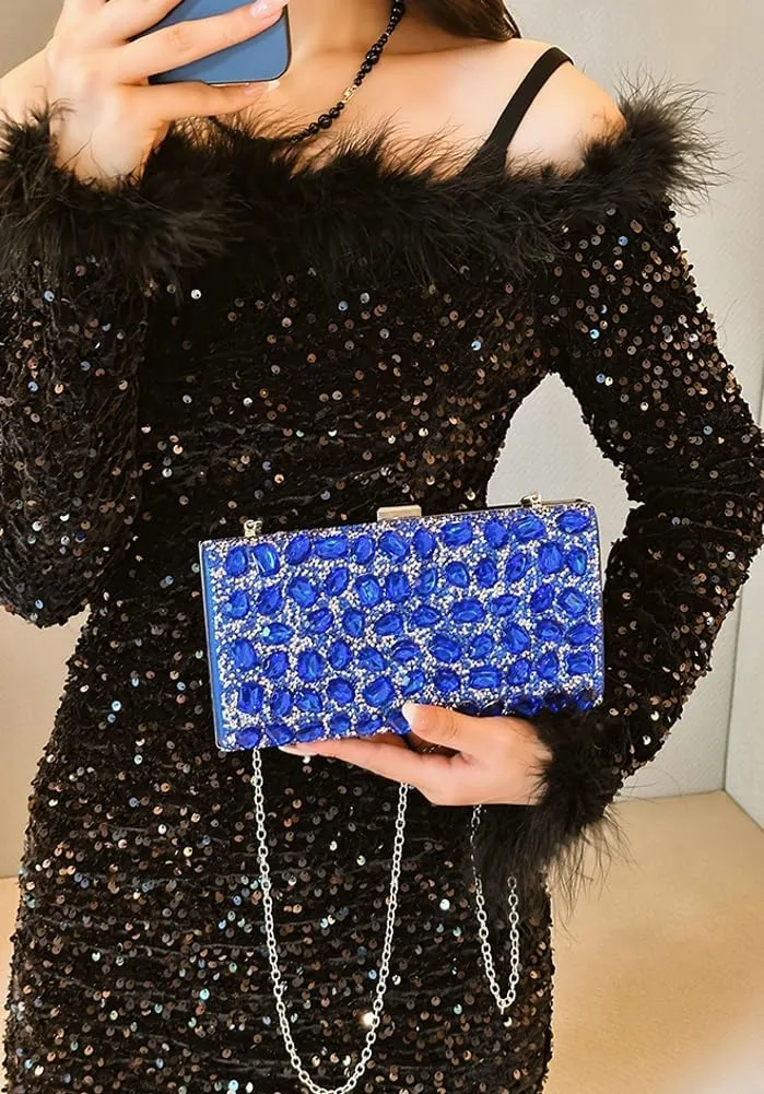 Clutch Purse Evening Bags Women Rhinestone Glitter Handbag Chain Crossbody Purse Shoulder for Wedding Party 2025