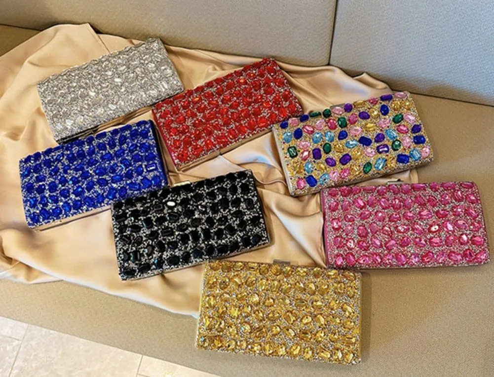 Clutch Purse Evening Bags Women Rhinestone Glitter Handbag Chain Crossbody Purse Shoulder for Wedding Party 2025