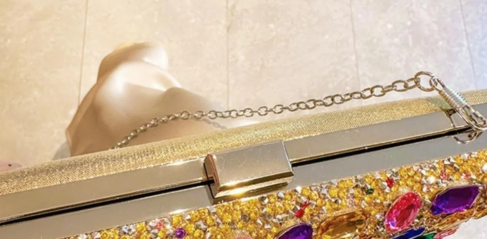 Clutch Purse Evening Bags Women Rhinestone Glitter Handbag Chain Crossbody Purse Shoulder for Wedding Party 2025
