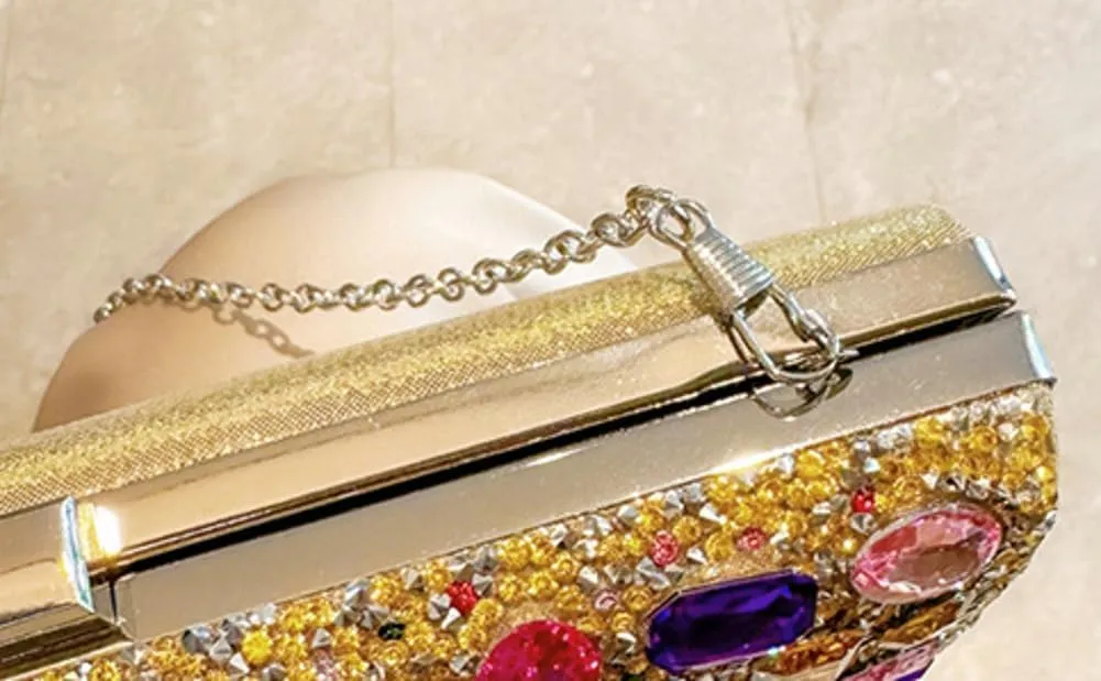 Clutch Purse Evening Bags Women Rhinestone Glitter Handbag Chain Crossbody Purse Shoulder for Wedding Party 2025