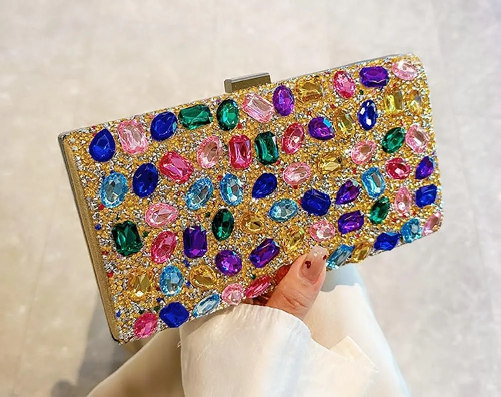 Clutch Purse Evening Bags Women Rhinestone Glitter Handbag Chain Crossbody Purse Shoulder for Wedding Party 2025