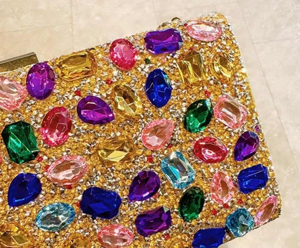 Clutch Purse Evening Bags Women Rhinestone Glitter Handbag Chain Crossbody Purse Shoulder for Wedding Party 2025