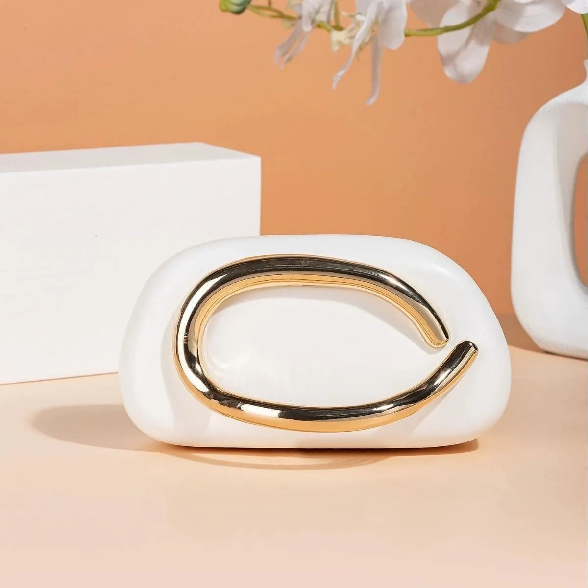 Clutch Purse Women Evening Bag Unique Trendy Purse for Women 2025 Vegan Leather Handbag Acrylic Clutch Box