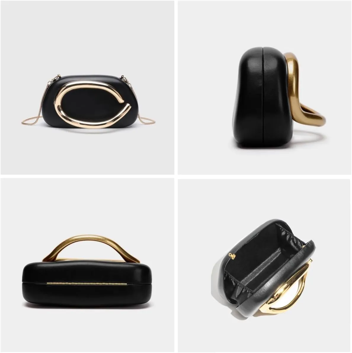 Clutch Purse Women Evening Bag Unique Trendy Purse for Women 2025 Vegan Leather Handbag Acrylic Clutch Box