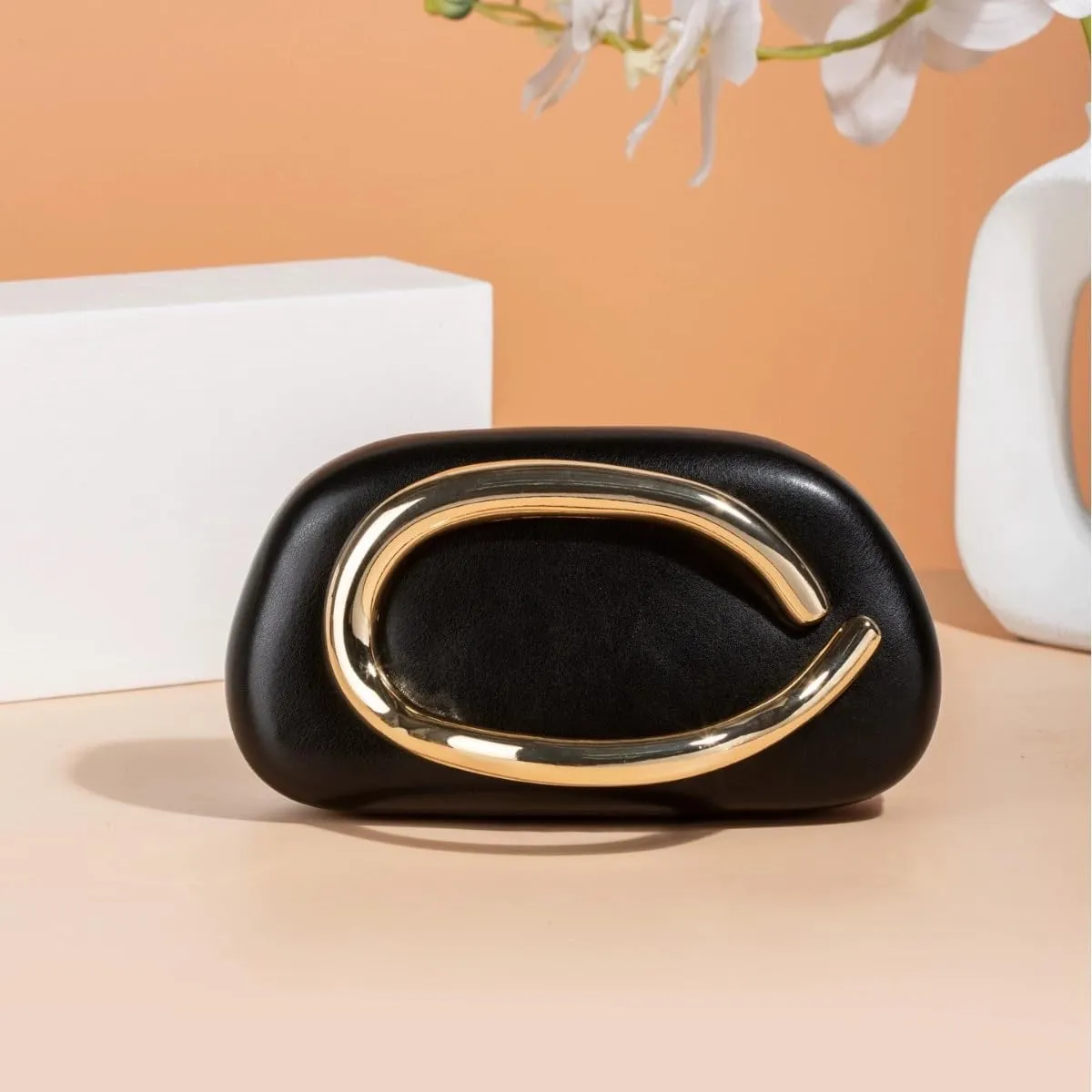 Clutch Purse Women Evening Bag Unique Trendy Purse for Women 2025 Vegan Leather Handbag Acrylic Clutch Box