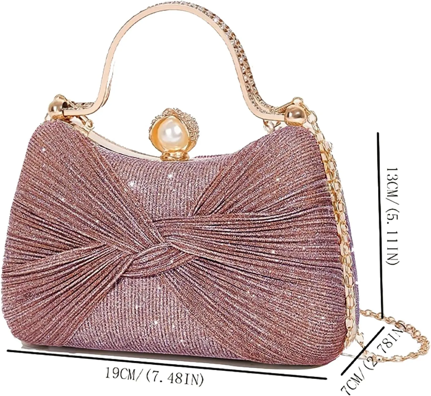 Clutch Purses for Women Handbags Shiny Sequin Wedding Silver Cross Body Purses with Chain,Wedding Prom Party Club
