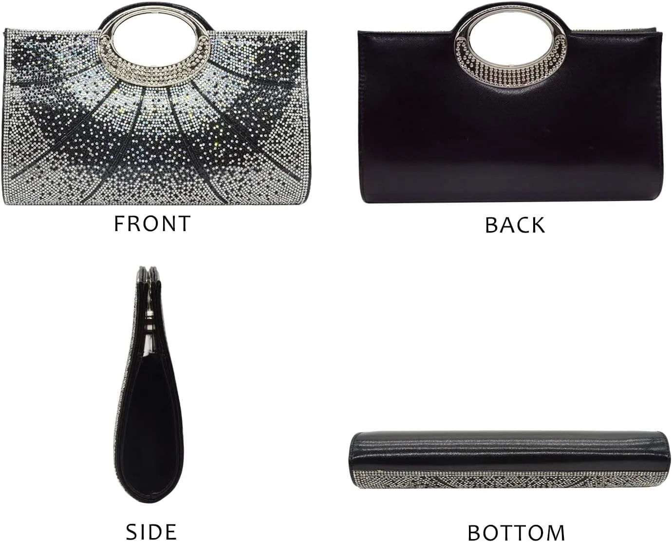 Clutch Purses for Women Rhinestone Evening Bag Wedding Party Cocktail Purses Handbags.