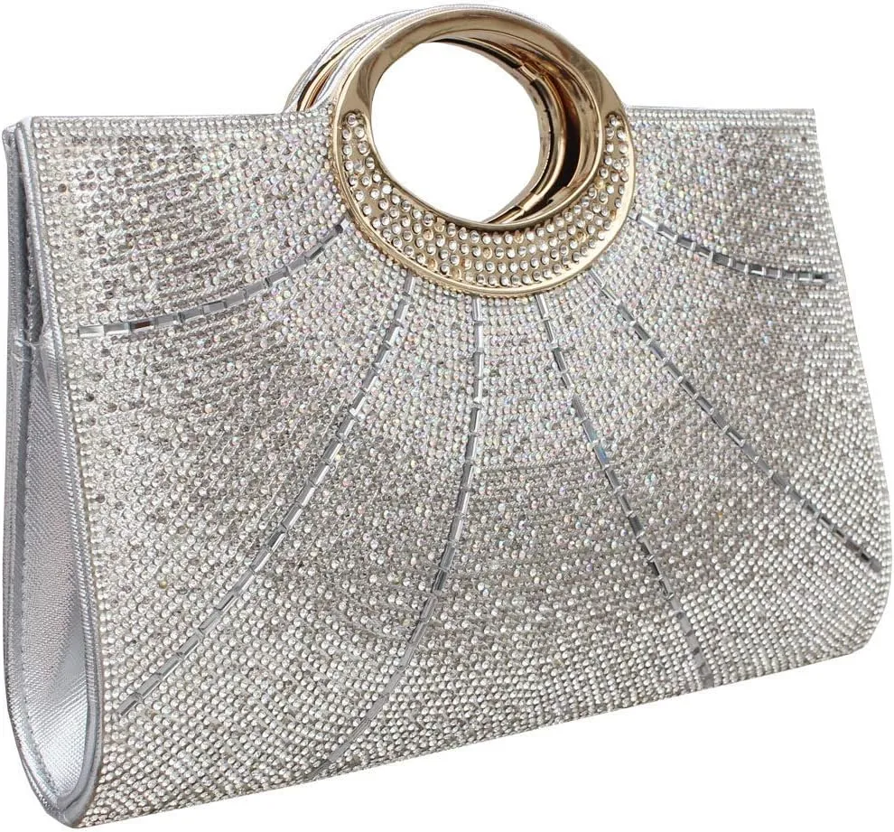 Clutch Purses for Women Rhinestone Evening Bag Wedding Party Cocktail Purses Handbags.