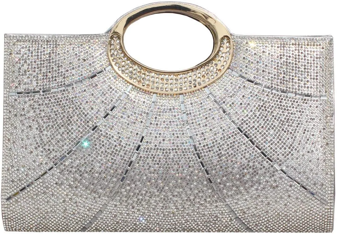 Clutch Purses for Women Rhinestone Evening Bag Wedding Party Cocktail Purses Handbags.