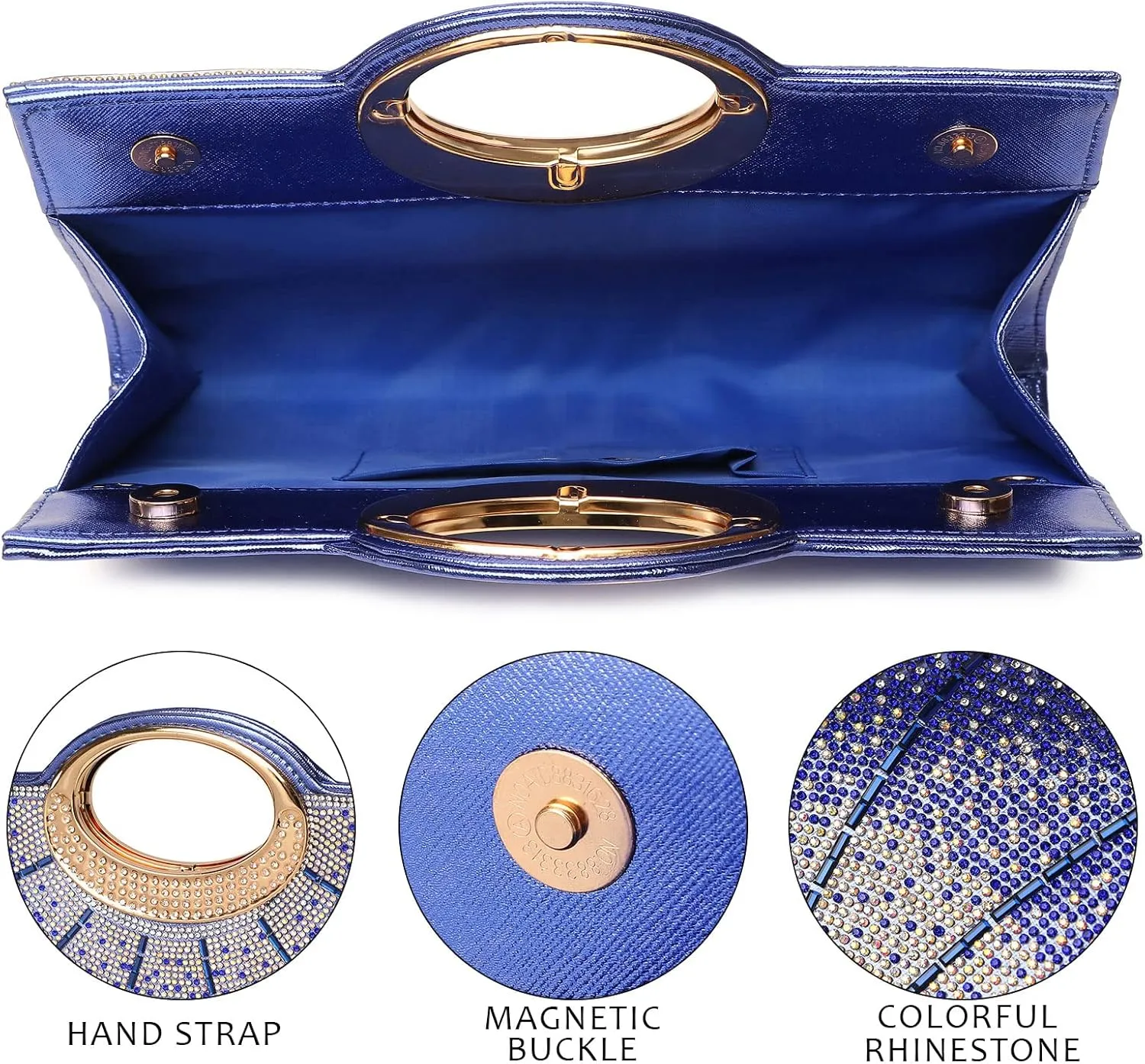 Clutch Purses for Women Rhinestone Evening Bag Wedding Party Cocktail Purses Handbags.