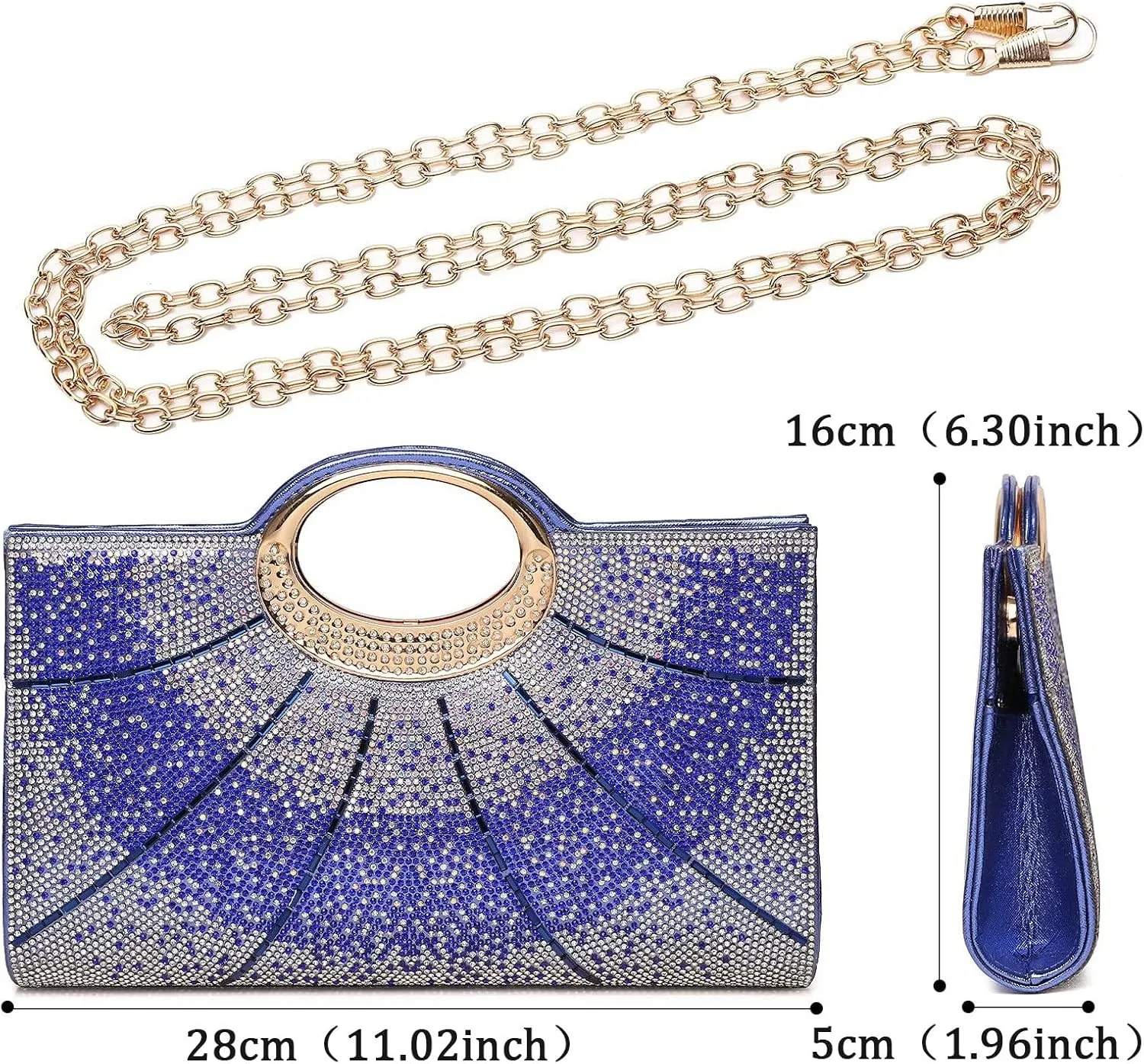 Clutch Purses for Women Rhinestone Evening Bag Wedding Party Cocktail Purses Handbags.