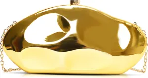 Clutch Purses, Glossy Evening Bag, Acrylic Tote Bag, Small Crossbody Bag, Handbags for Wedding, Prom, Parties, Travel(Gold)