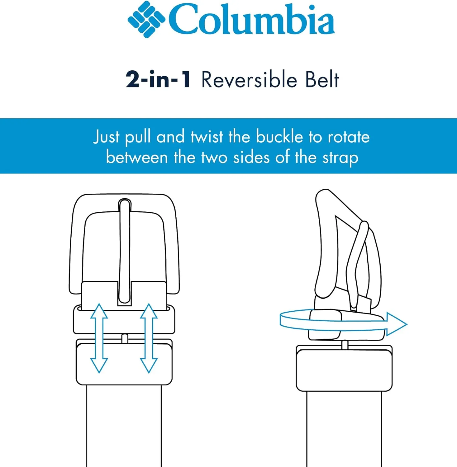 Columbia Boys' 1" Wide Classic Reversible Belt
