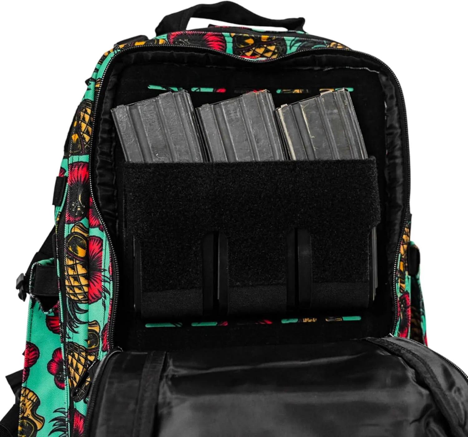 Combat Iron 25L Military Tactical Backpack for Men & Women, Molle Daypack Bug Out Bag, Hiking, Camping, Travel Rucksack with Bottle Holder, Teal Pineapple Express