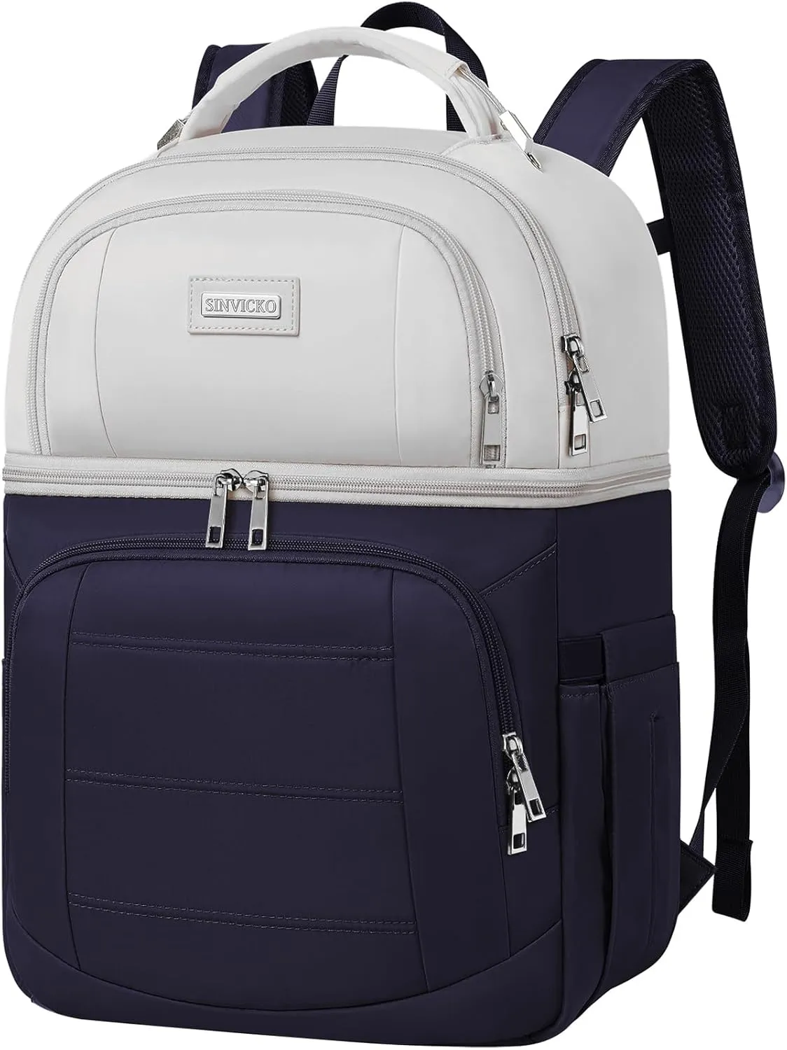 Cooler Backpack, Leak Proof Soft Double Deck Cooler Bag, Insulated Backpack Cooler Lunch Backpack for Men Women