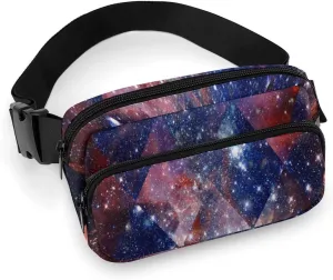 Cosmic Galaxy with Nebula Crossbody Fanny Pack Waterproof Waist Bag Unisex Belt Bag