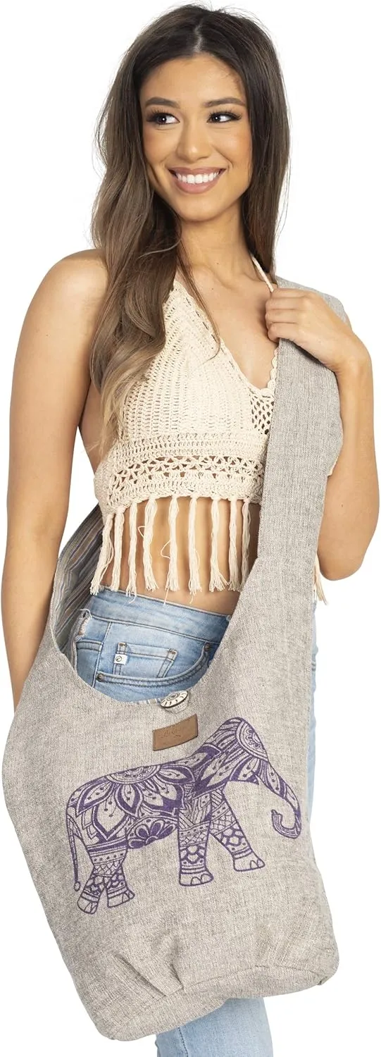 Cotton Sling Crossbody Shoulder Bag Purse Hippie Hobo Bohemian Festival Bag