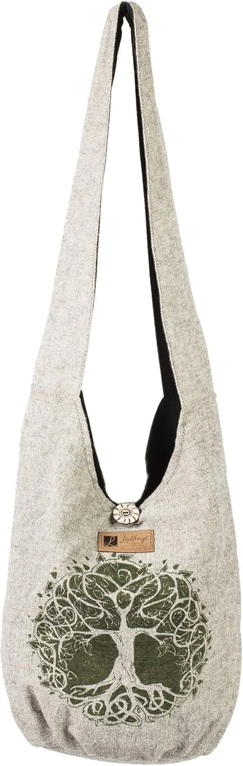 Cotton Sling Crossbody Shoulder Bag Purse Hippie Hobo Bohemian Festival Bag