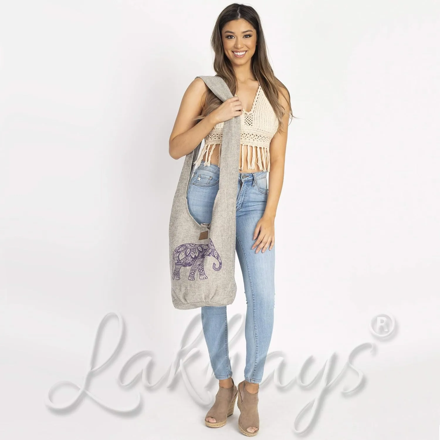 Cotton Sling Crossbody Shoulder Bag Purse Hippie Hobo Bohemian Festival Bag