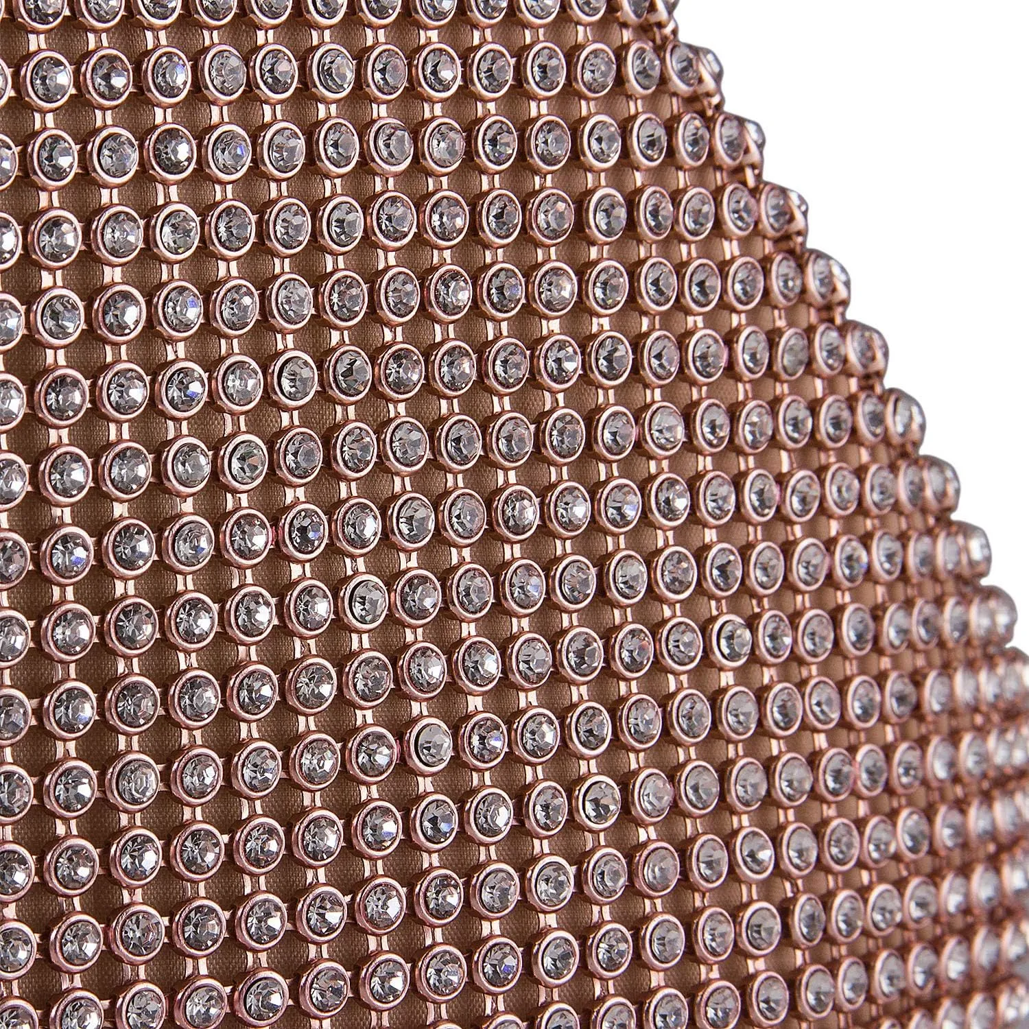 CROWN GUIDE Women Rhinestone Crystal Evening Clutch Bag With Wristlet Wedding Prom Party Purse Handbags