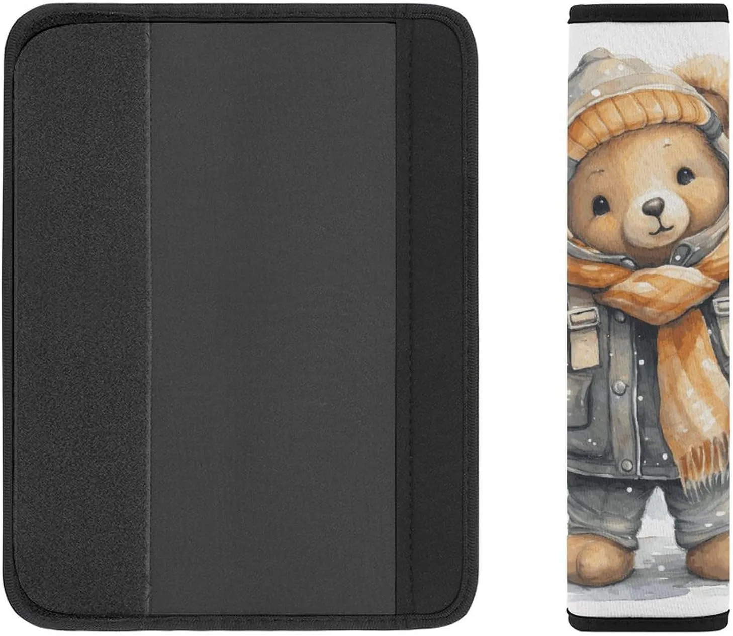 Cute Bear Auto Seat Belt Cover 2PCS Universal Car Seat Belt Shoulder Protector Pad, Protect Your Shoulders and Neck for Car Seat Belt, Shoulder Bag, Backpack