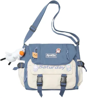 Cute Messenger Bag Y2K Aesthetic Crossbody Bags Kawaii Messenger Bags Shoulder Tote Purse for Womens