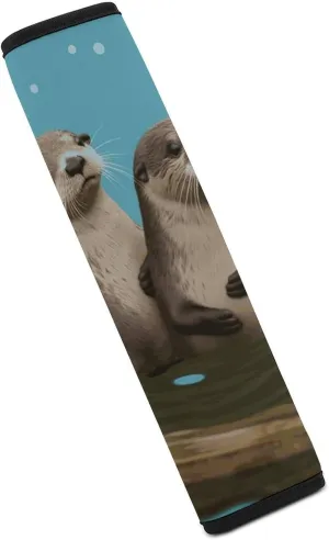 Cute Otters Auto Seat Belt Cover 1PCS Universal Car Seat Belt Shoulder Protector Pad, Protect Your Shoulders and Neck for Car Seat Belt, Shoulder Bag, Backpack