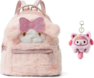 Cute Plush Backpack, Mini Cartoon Double Strap Shoulder Bag, Soft Fluffy Casual Backpack for Women, Best Gifts for Her