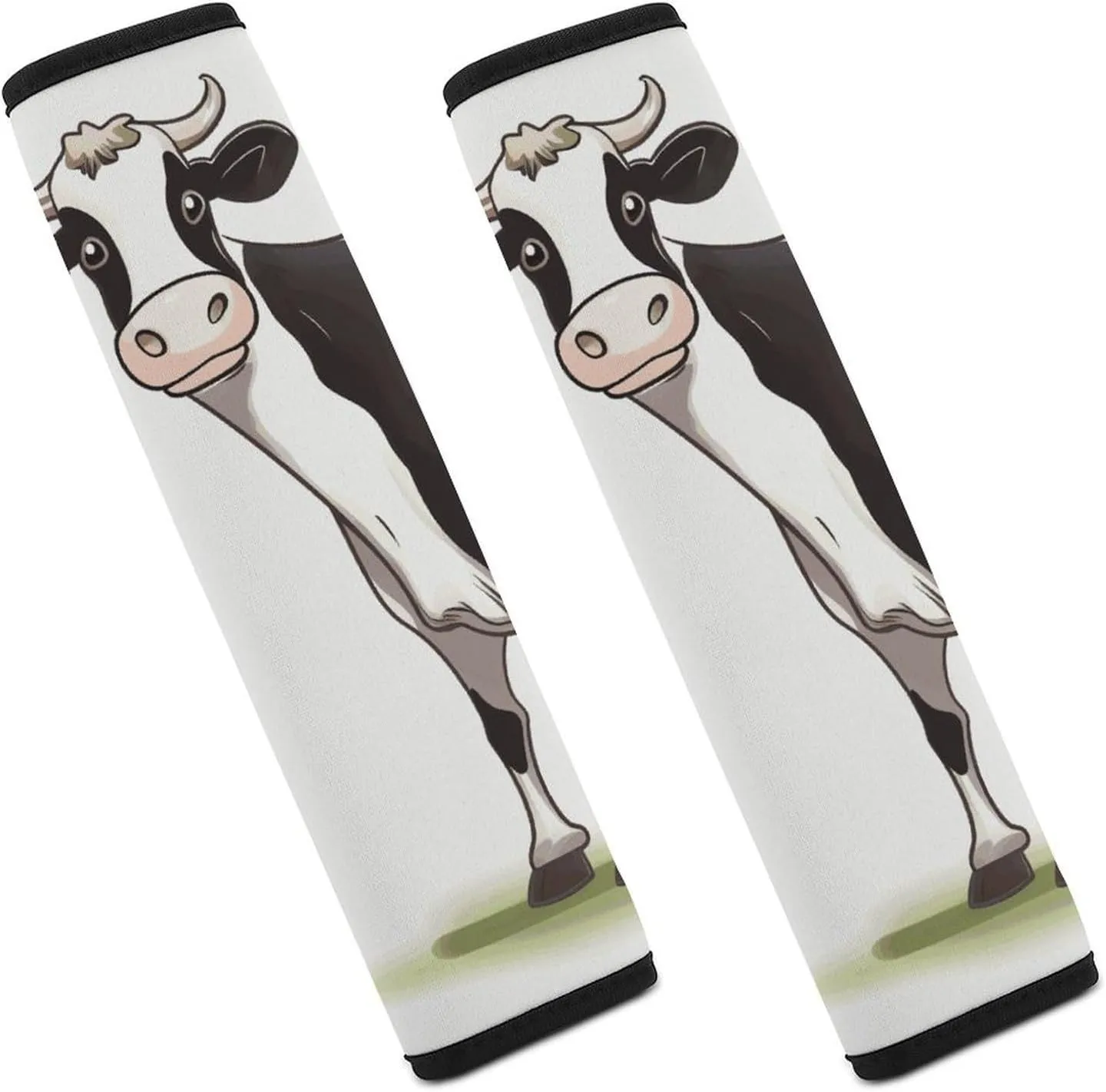Dairy Cow Auto Seat Belt Cover 2PCS Universal Car Seat Belt Shoulder Protector Pad, Protect Your Shoulders and Neck for Car Seat Belt, Shoulder Bag, Backpack