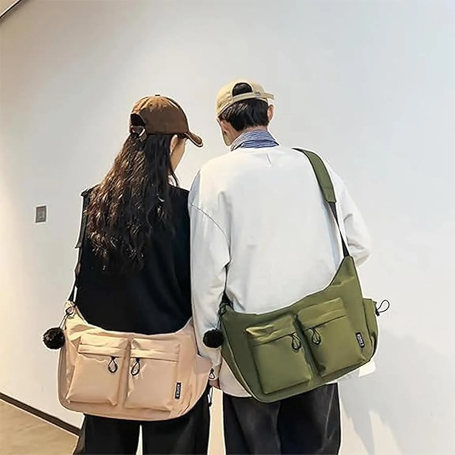 Dallaswind Large Capacity Messenger Canvas Bag, Large Capacity, Multi-Pocket, Waterproof Messenger Bag