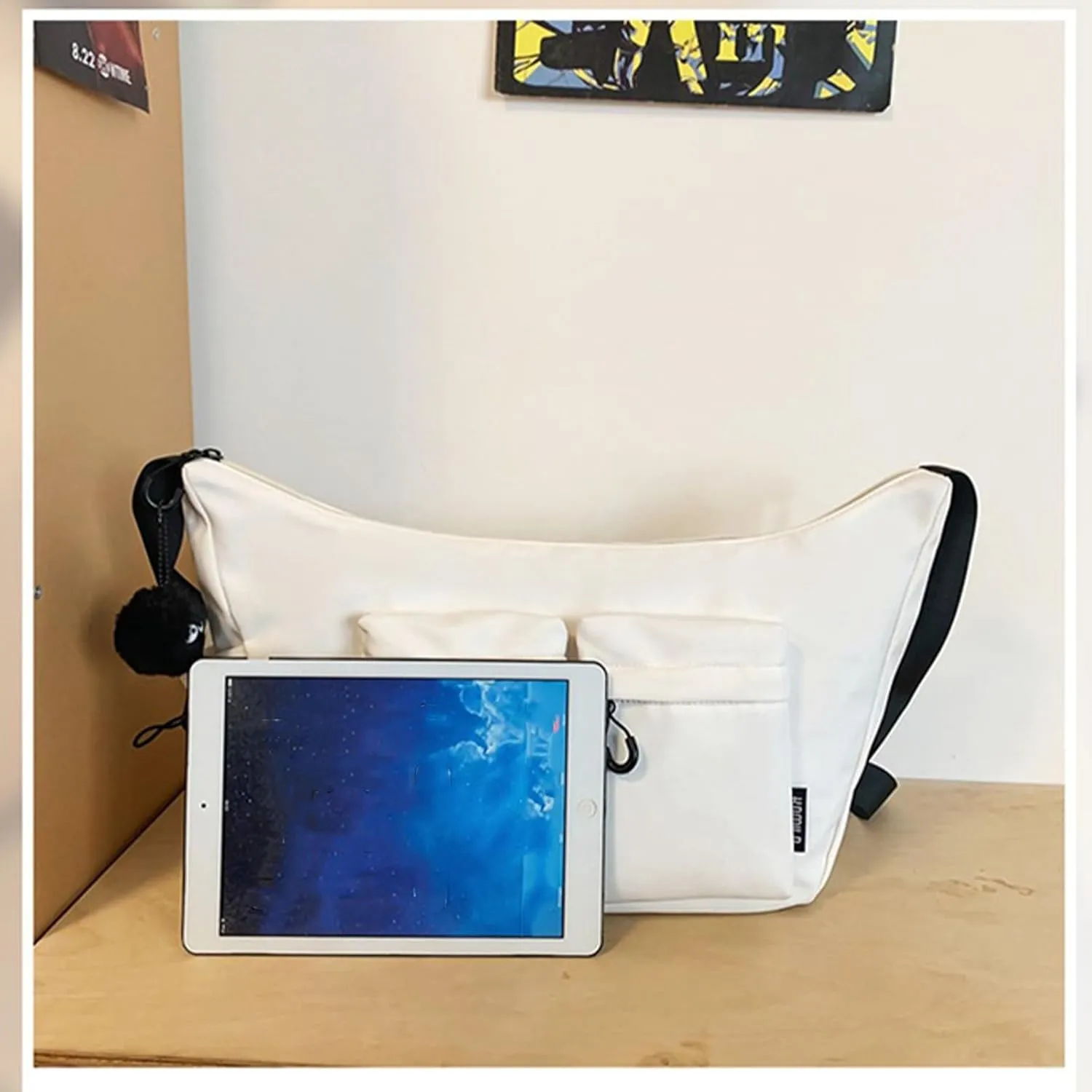 Dallaswind Large Capacity Messenger Canvas Bag, Large Capacity, Multi-Pocket, Waterproof Messenger Bag