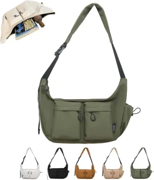 Dallaswind Large Capacity Messenger Canvas Bag, Large Crossbody Bag Shoulder Purse, Vintage Water Resistant Canvas Satchel