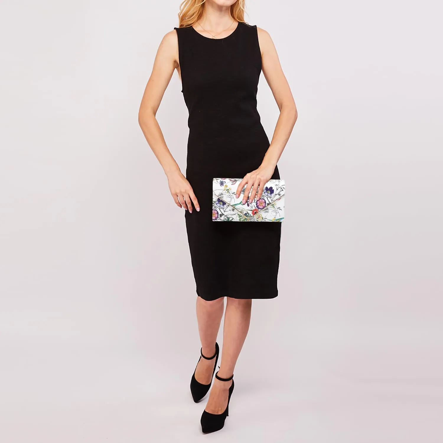 Dasein Women Faux Suede Evening Clutch Bags Formal Party Clutches Wedding Purses Cocktail Prom Clutches