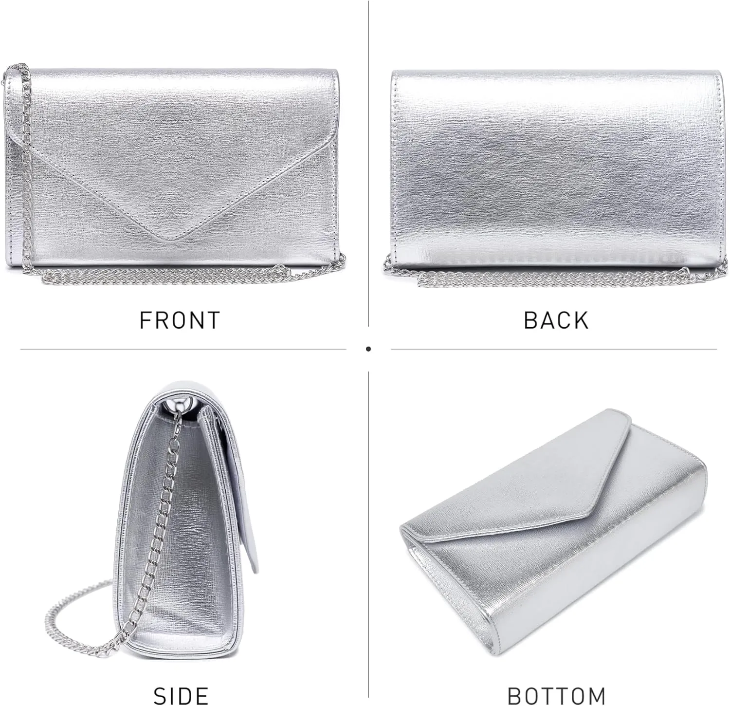 Dasein Women Glistening Clutches Handbags Evening Bags Wedding Purses Cocktail Prom Party Clutches