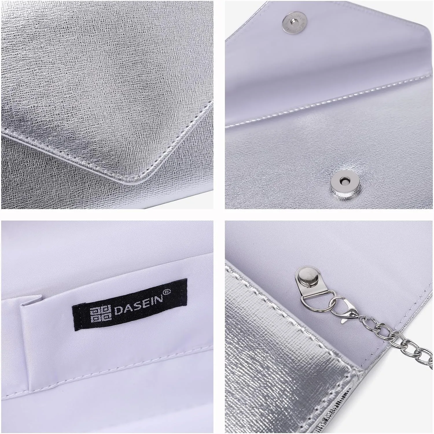 Dasein Women Glistening Clutches Handbags Evening Bags Wedding Purses Cocktail Prom Party Clutches