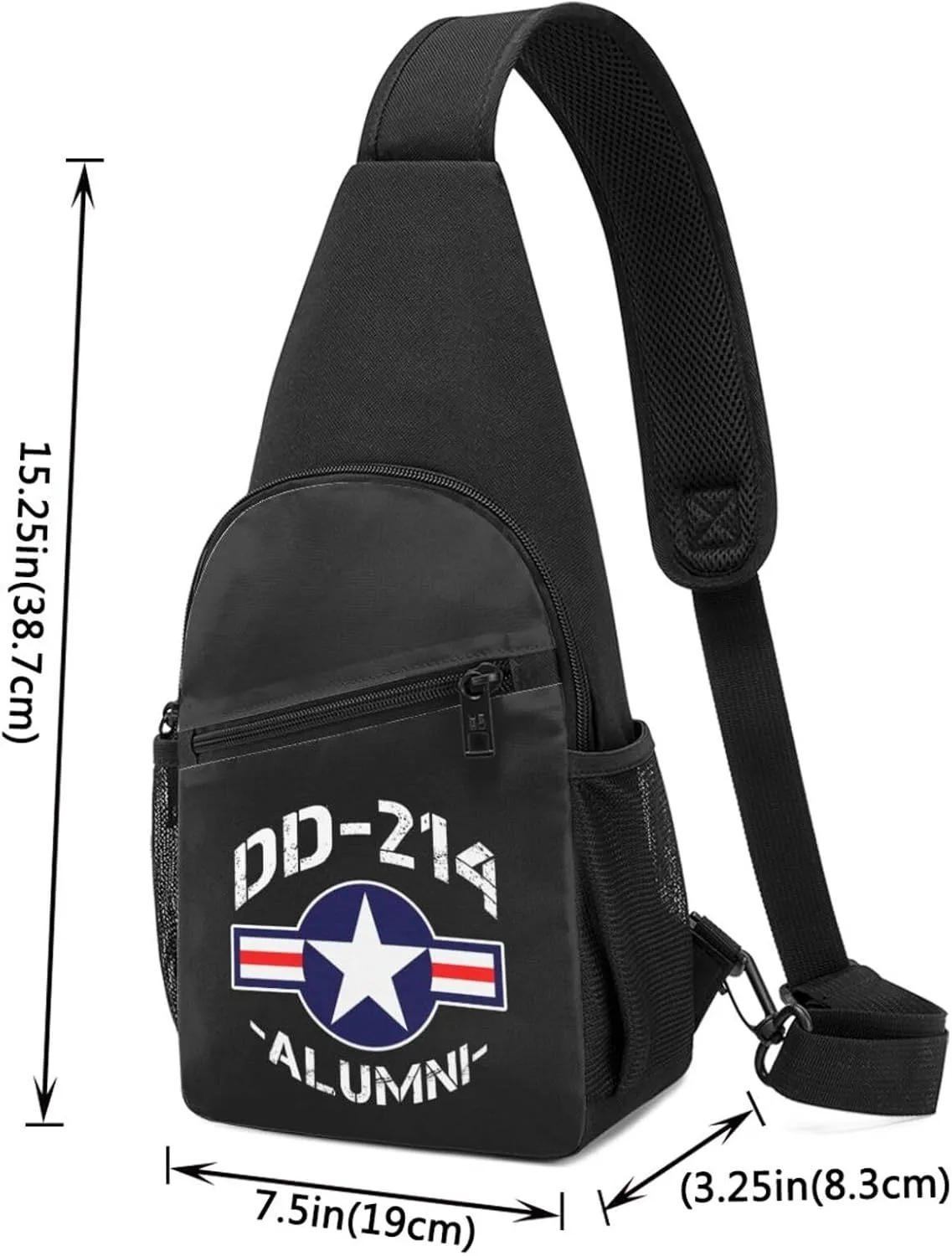Dd-214 Alumni Air Force Adjustable Fanny Pack Waist Bag For Travel Sports