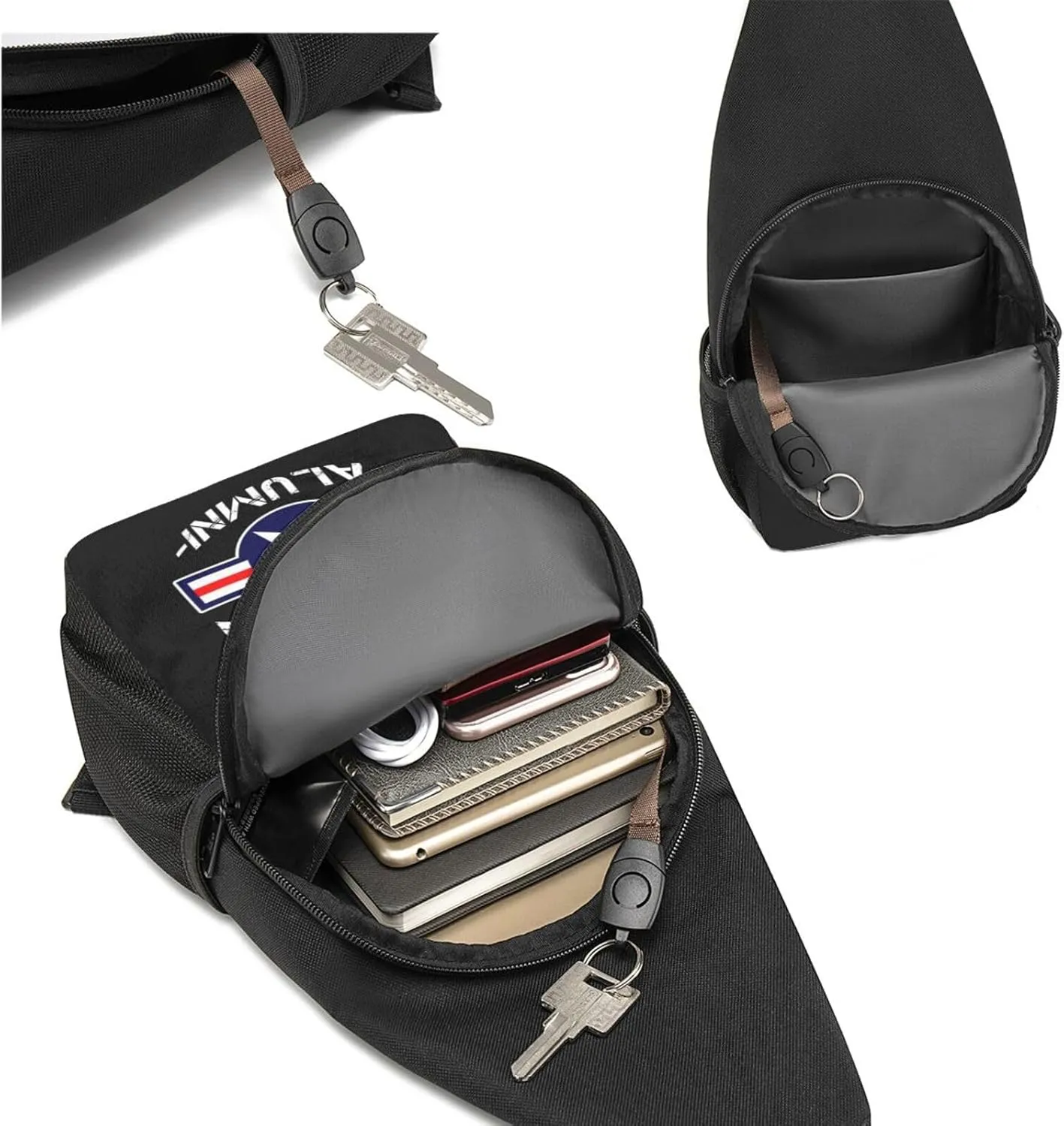 Dd-214 Alumni Air Force Adjustable Fanny Pack Waist Bag For Travel Sports