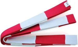 Deluxe Martial Arts Instructors Grading Dan Block Belt - Red/White