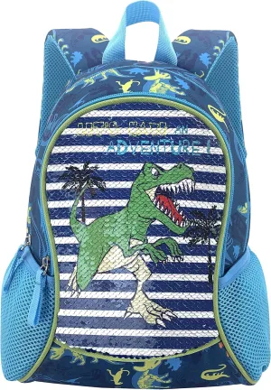Dinosaur backpack for kids 3-5 Toddler Backpack for School Boys Girls 13 inch Dinosaur Backpack School Bag for Preschool Early Elementary with Reversible Sequins & Adjustable Strap