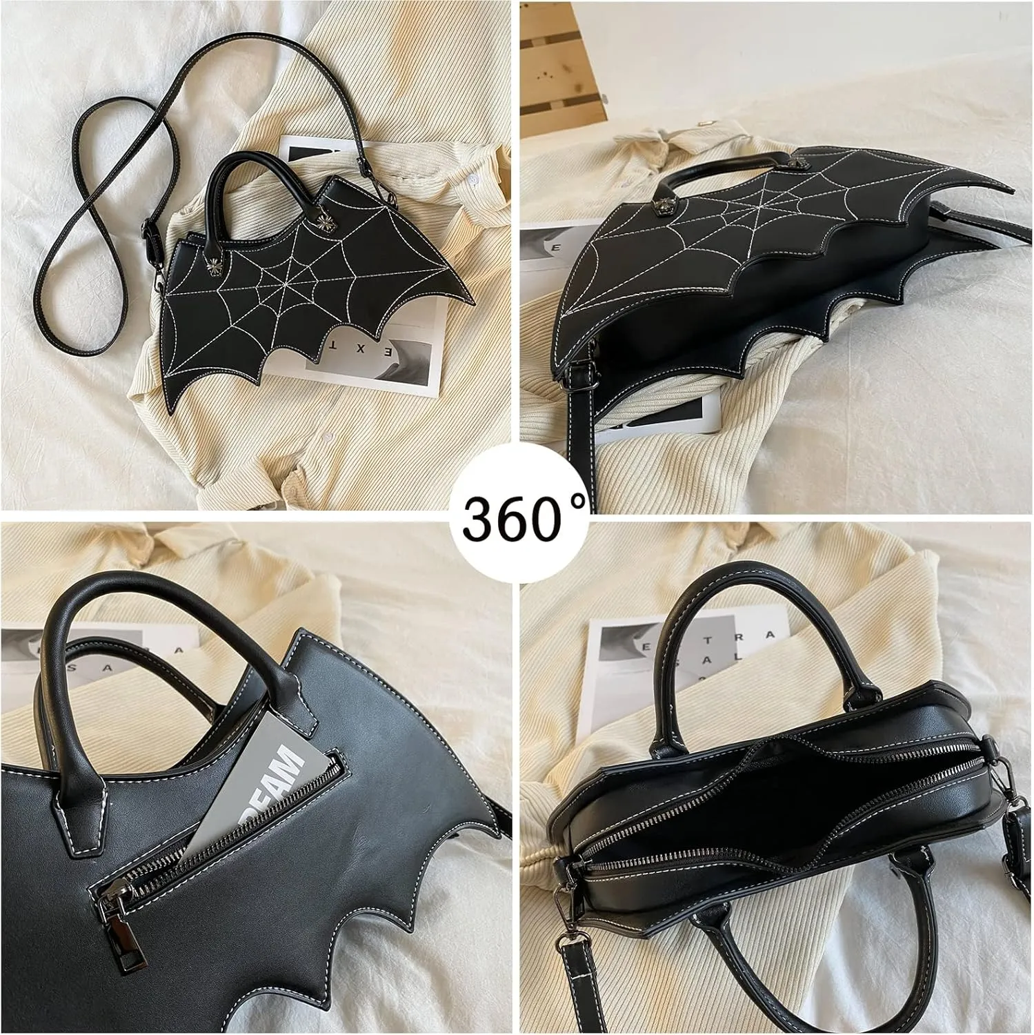 Dinosaur Shaped Shoulder Handbag PU Leather Rivet Purses Crossbody Bag for Girl Animal Novelty Purse