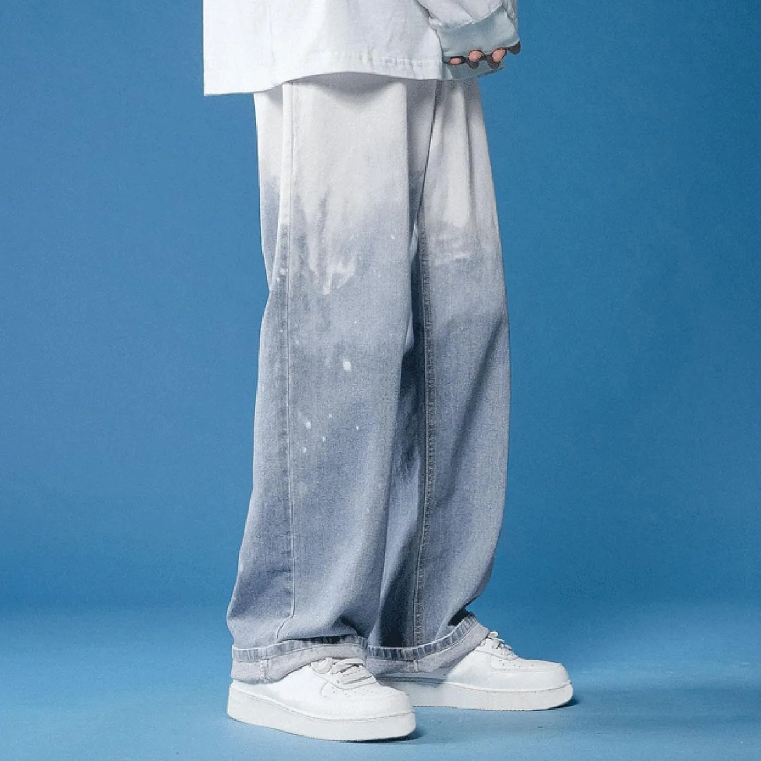 DIYAGO Baggy Jeans Mens Straight Wide Leg Casual Teen Vintage Streetwear Hip Hop Trendy Denim Pant Designer Long Trouser
