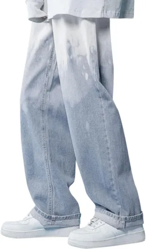 DIYAGO Baggy Jeans Mens Straight Wide Leg Casual Teen Vintage Streetwear Hip Hop Trendy Denim Pant Designer Long Trouser
